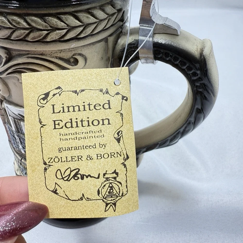 Zoller Born Beer Stein 30 Year Fall Of Berlin Wall #207/5000 Pewter Lid Mint COA